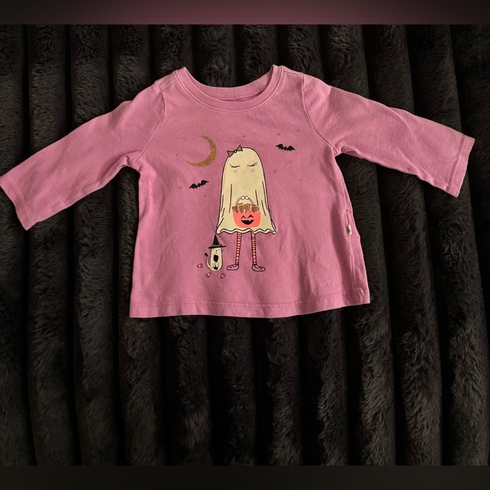 Baby Gap Ghost Halloween Purple Long Sleeve